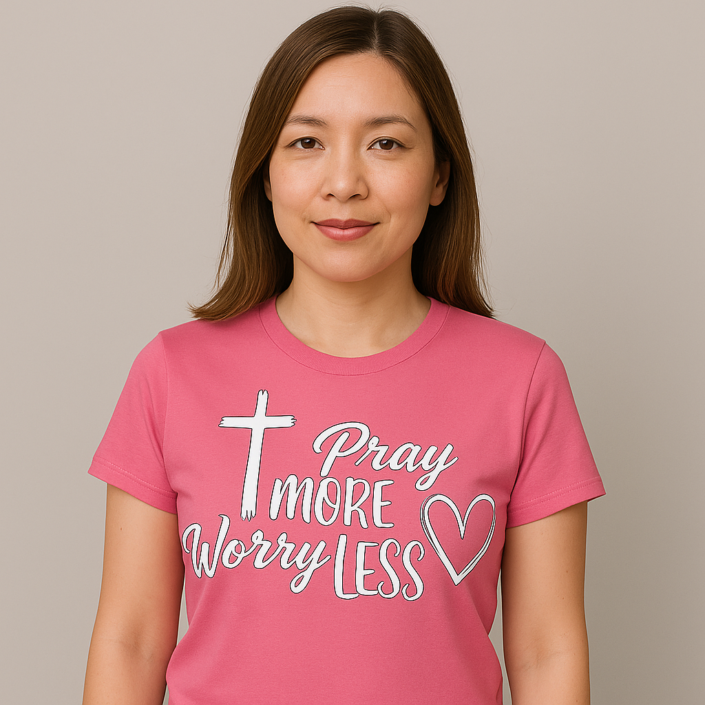 pray more worry less safety pink